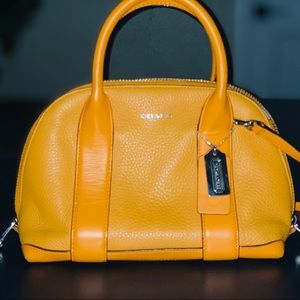 Coach Leather Satchel
Domed, Orange